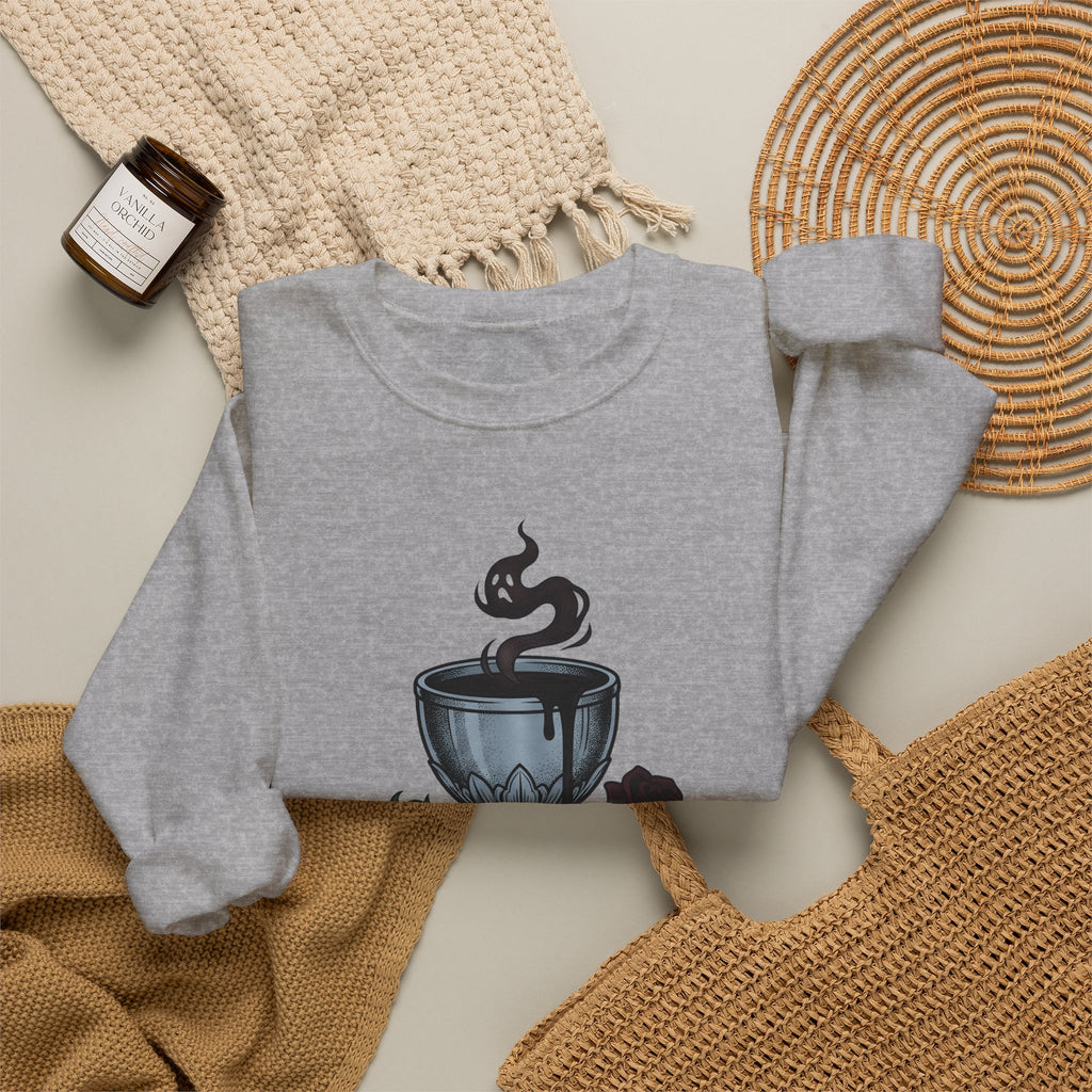 Chalice Roses Sweatshirt Nurses Therapy Gift Women Dark Sweatshirt Goblet Sweatshirt Nurse Enthusiast Gothic Sweatshirt Counseling Graphic Antique Spirit