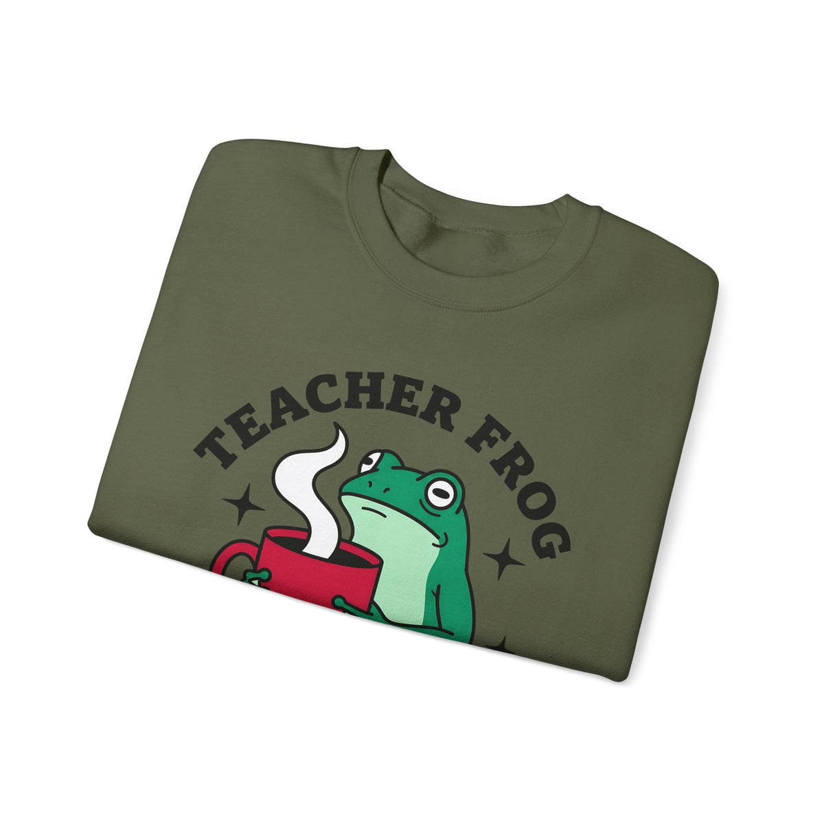 Frog Coffee Cup Sweatshirt Teachers Latte Gift Women Kawaii Sweatshirt Coffee Sweatshirt Sweatshirt Educator Enthusiast Coffee Sweatshirt Cappuccino Graphic Classic