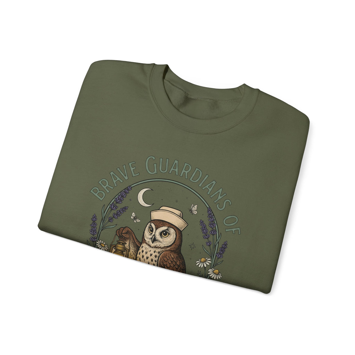 Nursing Owl Sweatshirt Nurses Gratitude Gift Women Retro Sweatshirt Owl Sweatshirt Nurse Enthusiast Vintage Sweatshirt Appreciation Graphic Sketch Torch Sweatshirt