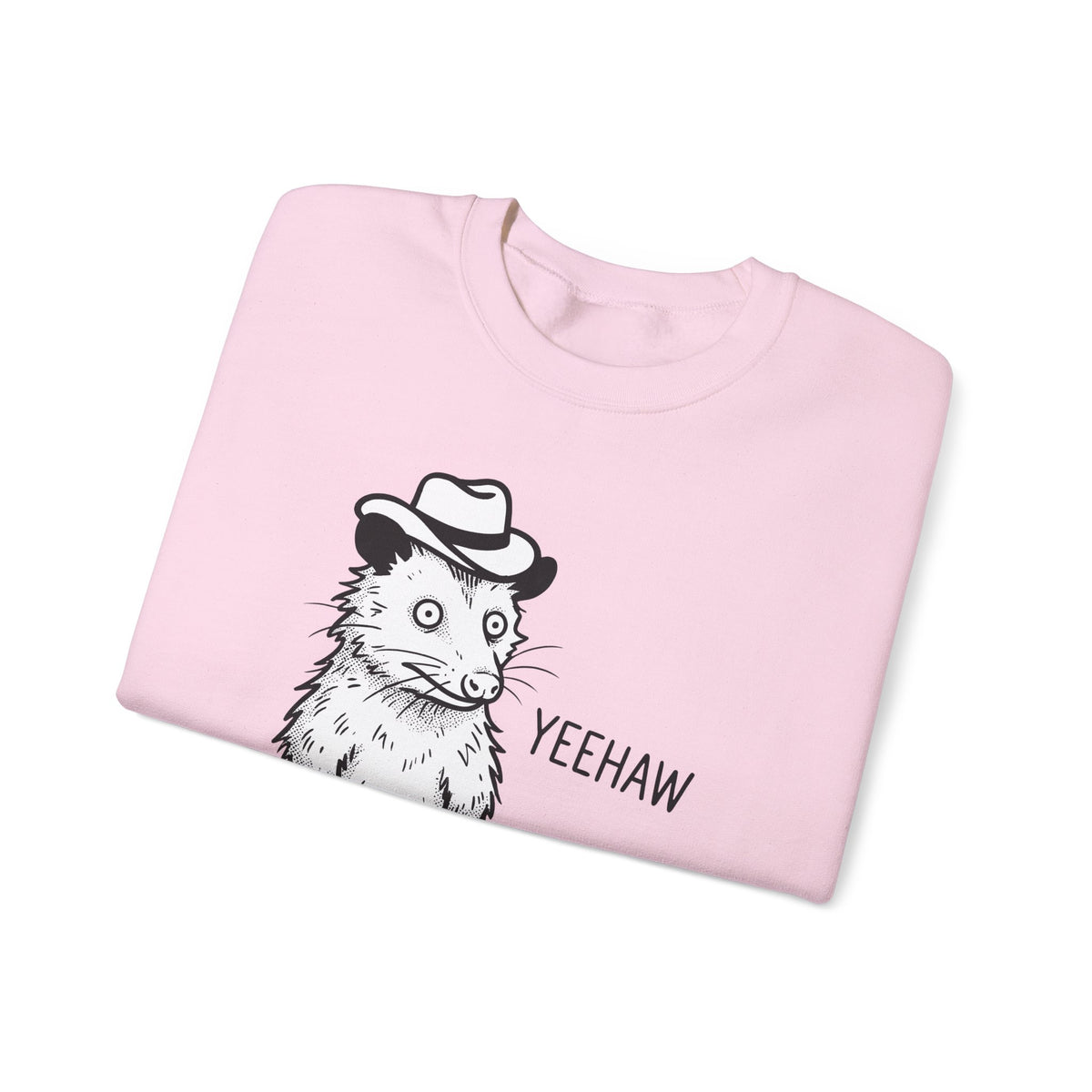 Possum Western Hat Sweatshirt Cowgirl Pet Gift Women Line Art Sweatshirt Opossum Sweatshirt Cowboy Fan Animal Illustration Graphic Hand Drawn Western Hat