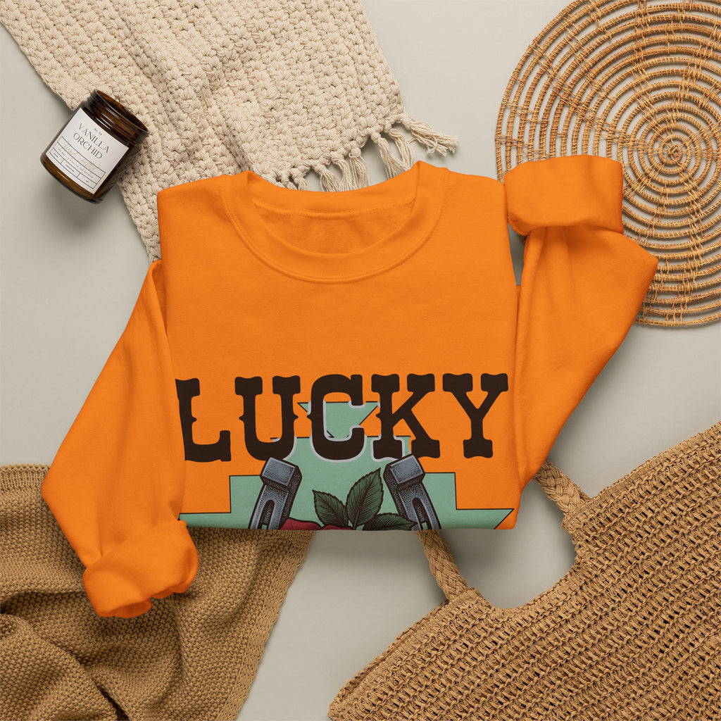 Horseshoe Rose Sweatshirt Cowgirl Ranch Gift Women Line Art Sweatshirt Rosebud Sweatshirt Cowgirl Fan Minimalist Sweatshirt Farmhouse Graphic Classic Shape