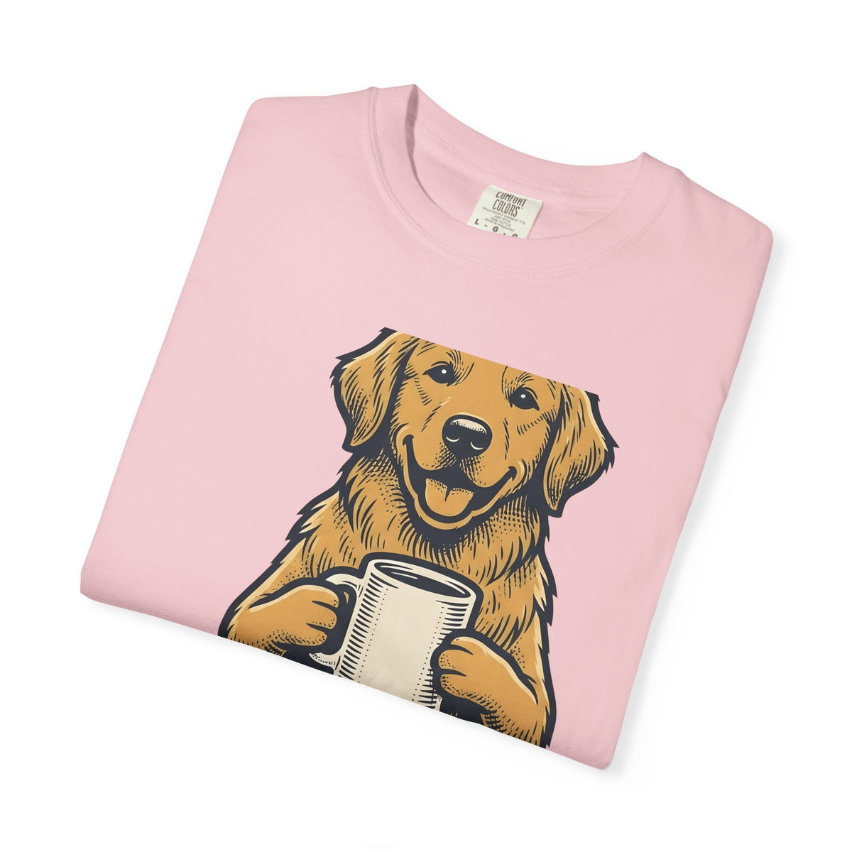 Golden Retriever Dog Coffee Gift Vintage Retriever Dog Fan Puppy Coffee Hand Drawn Coffee T-Shirt