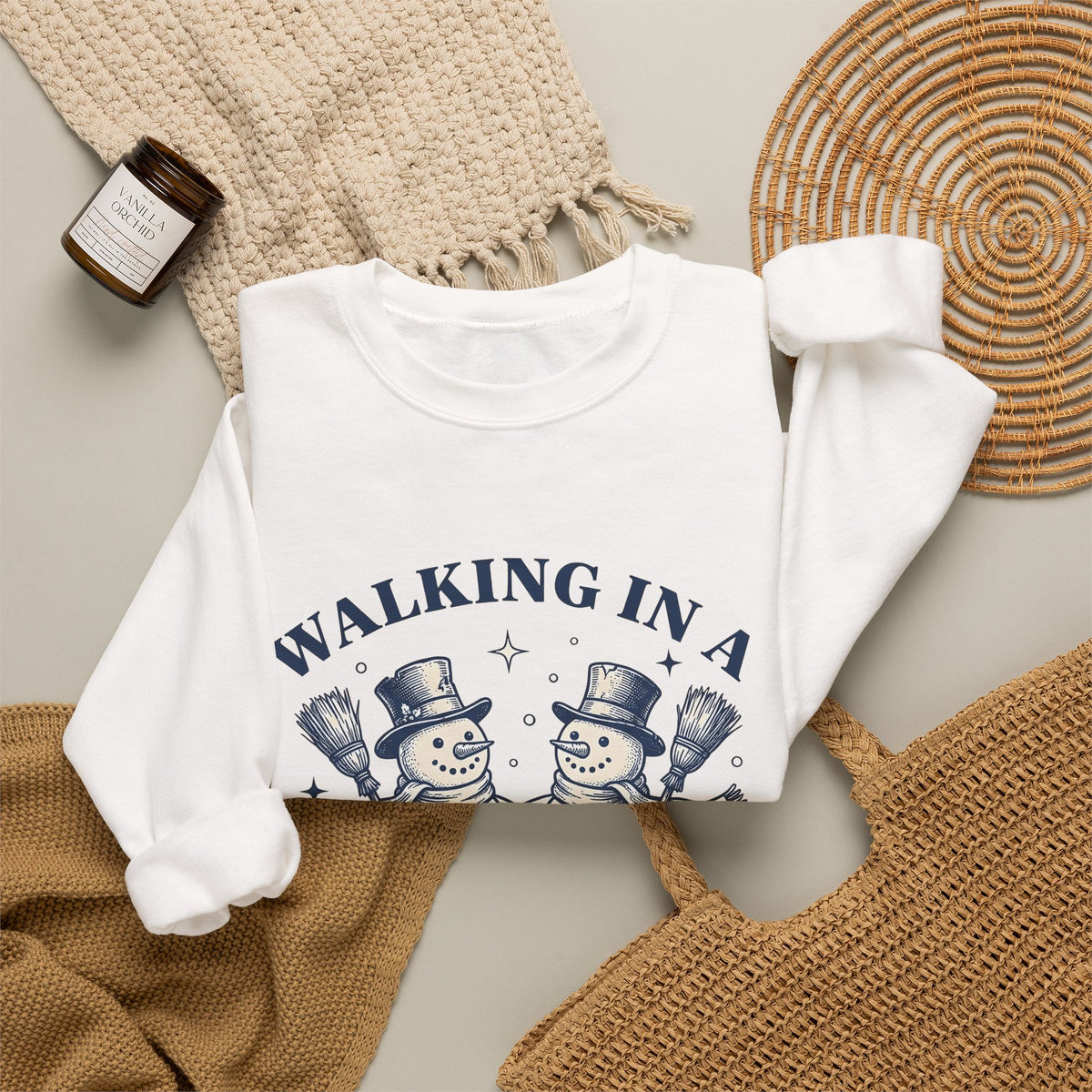 Snowman Twosome Sweatshirt Christmas Cold Gift Women Handmade Sweatshirt Frosty Sweatshirt Xmas Fan Handmade Sweatshirt Frosty Graphic Cartoon Glimmers Sweatshirt