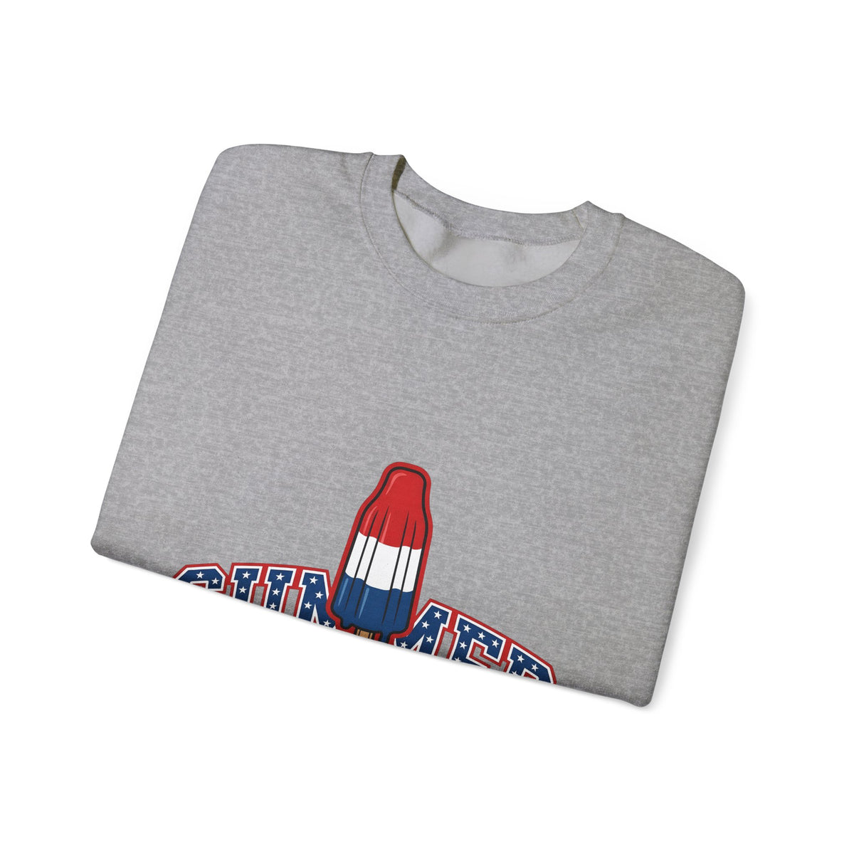 Rocket Popsicle Sweatshirt America 4Th Of July Summer Gift Women Bold Graphic Sweatshirt Ice Pop Sweatshirt Patriotic Fan Graphic Design Illustration Retro