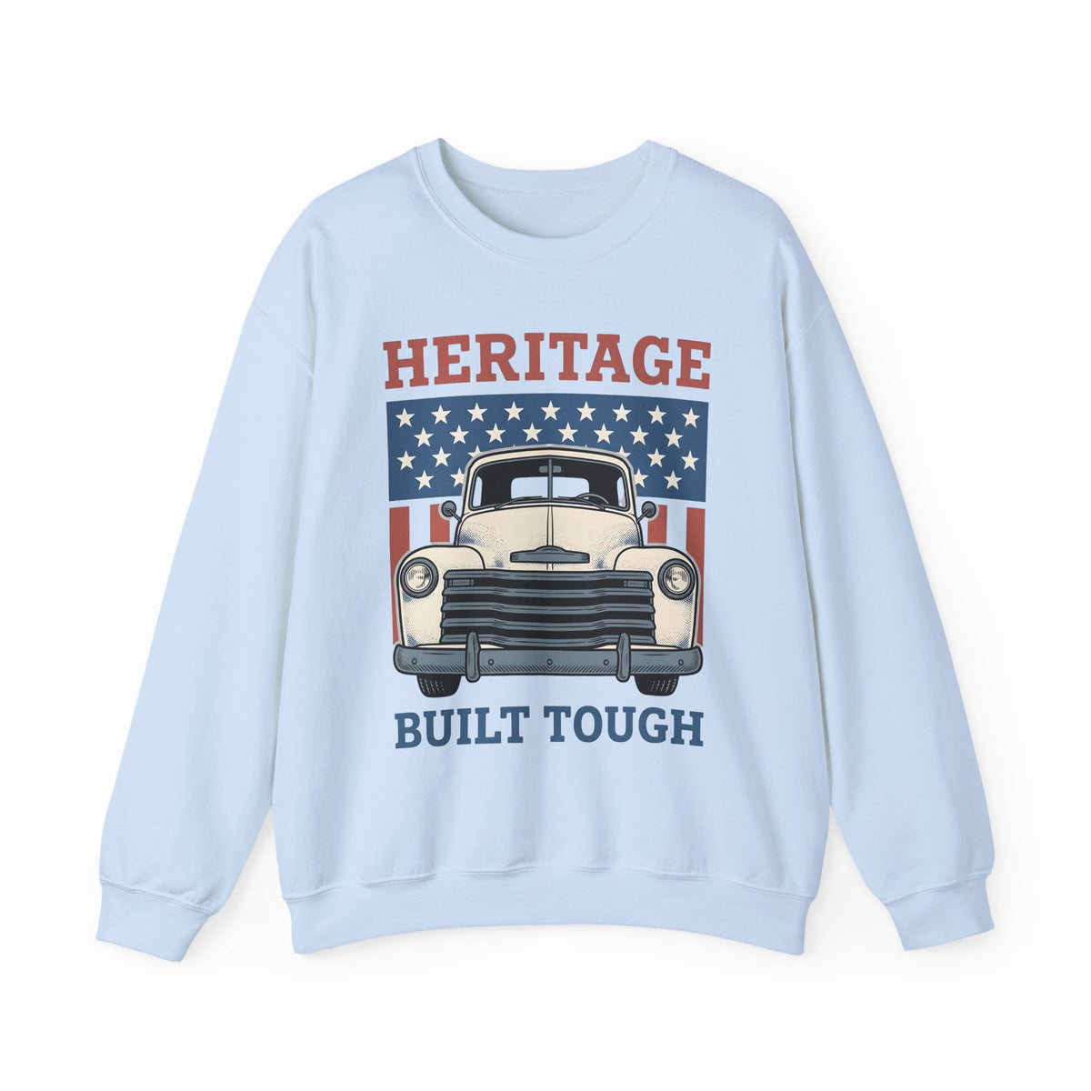 Antique Lorry Sweatshirt America Liberty Gift Women Retro Sweatshirt Truck Sweatshirt Patriot Enthusiast Vintage Sweatshirt Freedom Graphic Line Art Flag