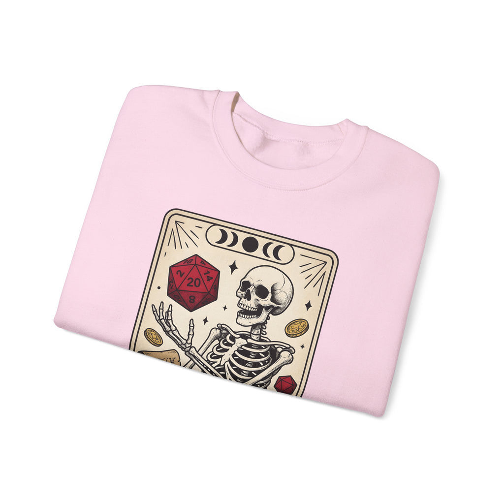 Skull Tarot Card Sweatshirt Tabletop Gaming Roleplaying Gift Women Dark Sweatshirt Tarot Card Sweatshirt Gamer Fan Gothic Sweatshirt Rpg Graphic Retro Game