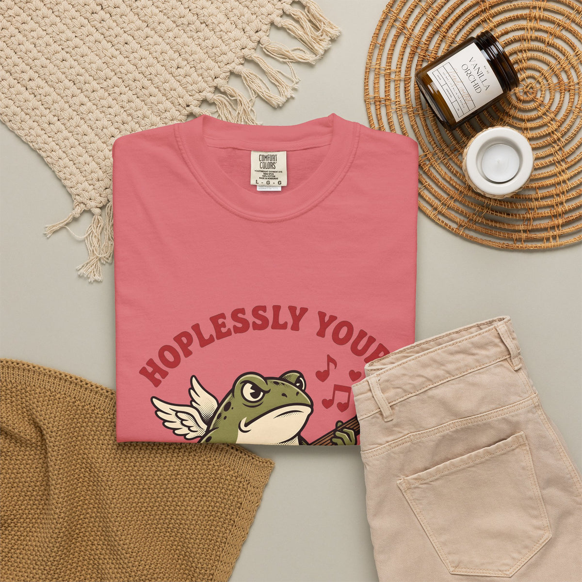 Wings Frog Guitar T-Shirt St. Valentine's Day Pets Gift Women Sketch T-Shirt Guitarist T-Shirt Valentine Fan Doodle T-Shirt Animal Graphic Old