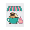 Pug Coffee Blanket Blanket Dog Java Gift Women Sweet Blanket Coffee Blanket Blanket Dog Fan Coffee Blanket Java Graphic Animation Bean Pile Blanket