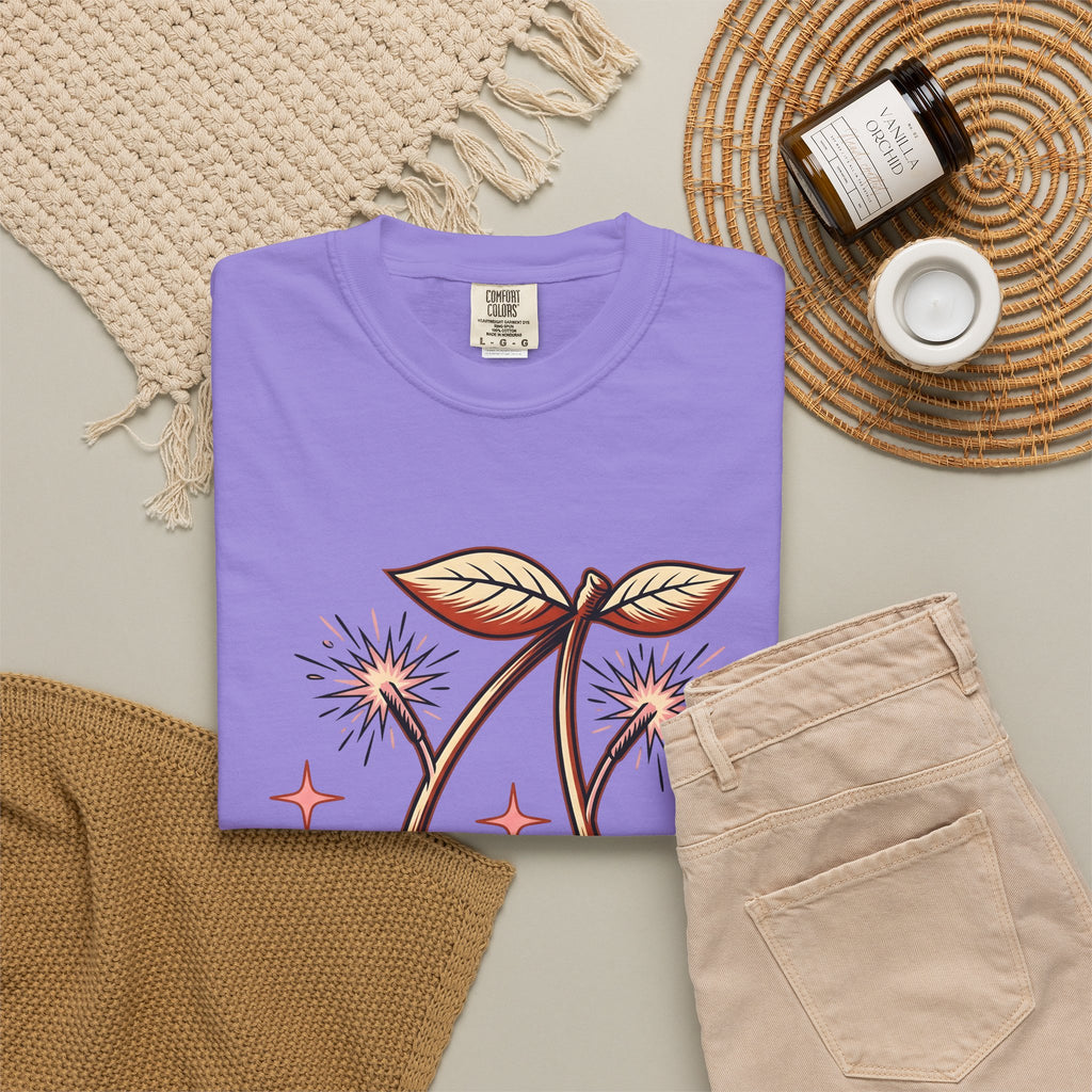 Cherry Firecrackers T-Shirt 4th Of July Vacation Gift Women Hand Drawn T-Shirt Fireworks T-Shirt Independence Day Fan Firework T-Shirt Travel