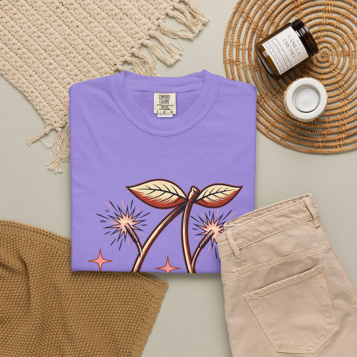 Cherry Firecrackers T-Shirt 4th Of July Vacation Gift Women Hand Drawn T-Shirt Fireworks T-Shirt Independence Day Fan Firework T-Shirt Travel