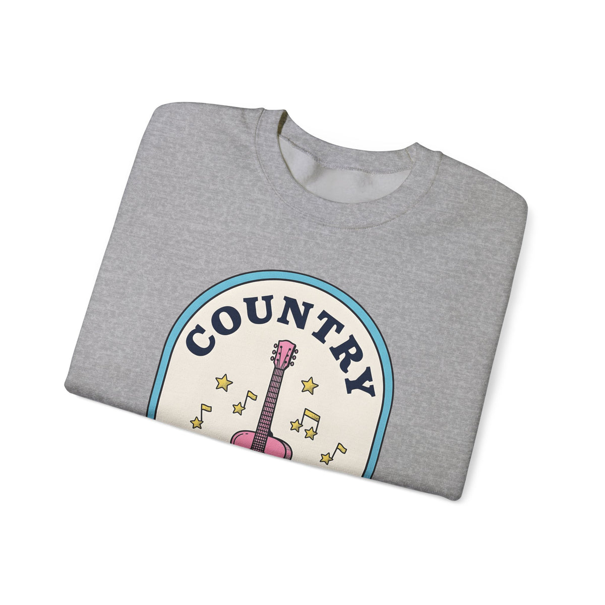 Pastel Guitar Sweatshirt Cowgirl Sound Gift Women Antique Sweatshirt Guitar Sweatshirt Rodeo Fan Vintage Sweatshirt Audio Graphic Nostalgic Twinkle Sweatshirt
