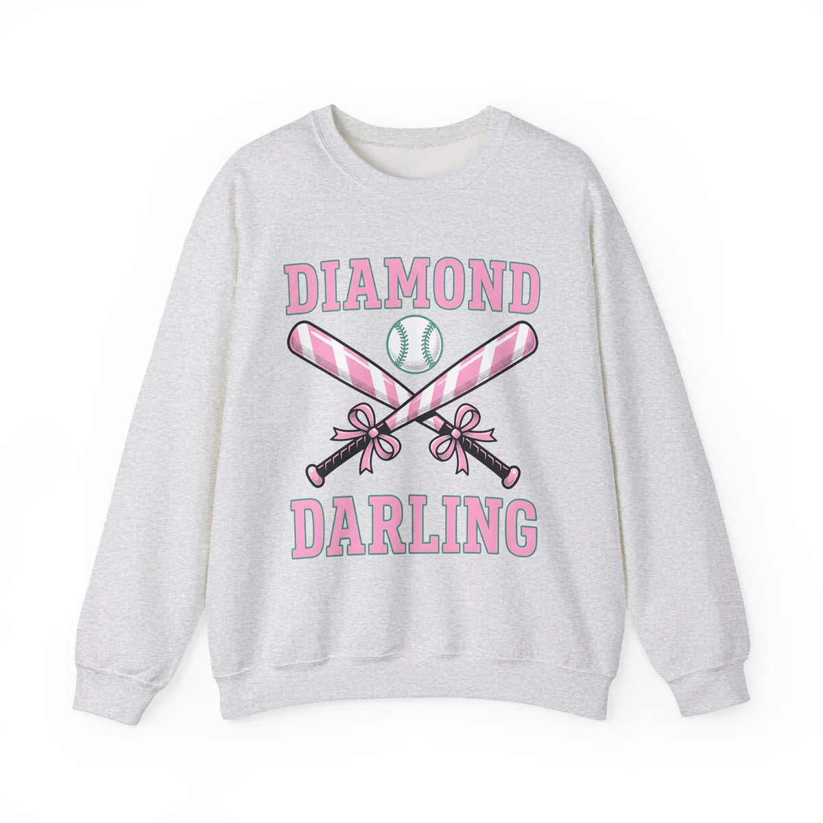 Crossed Baseball Bats Sweatshirt Softball Group Gift Women Vector Sweatshirt Baseball Bat Sweatshirt Softball Fan Digital Graphic Sweatshirt Vintage Ribbon