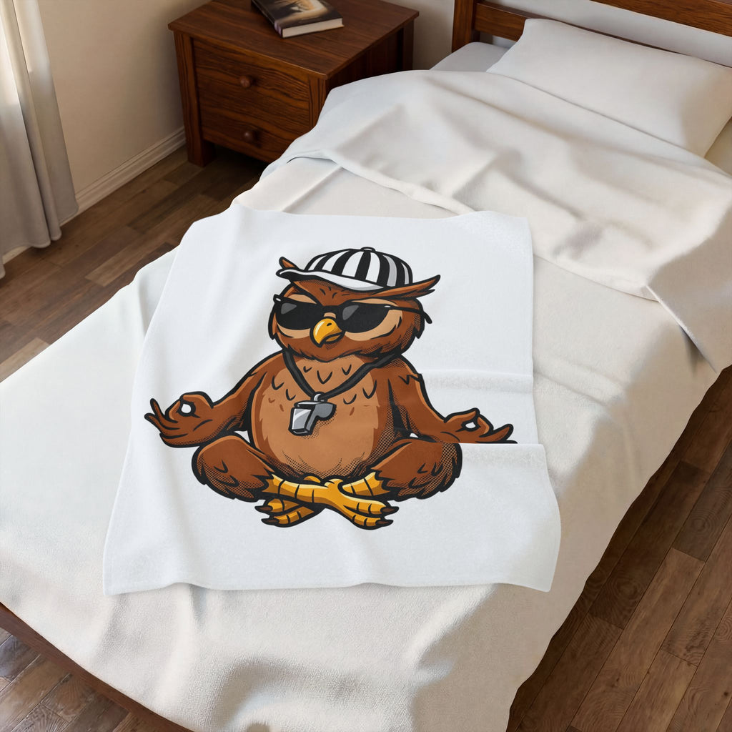 Owl Umpire Sports Activities Workout Gift Owl Athlete Enthusiast Fitness Blanket