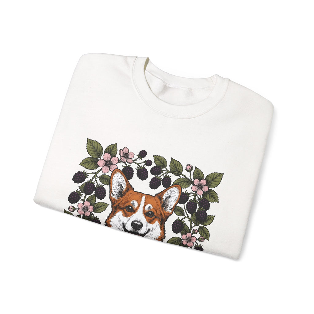 Corgi Hound Sweatshirt Dog Arrangement Gift Women Blossom Sweatshirt Pembroke Welsh Corgi Sweatshirt Dog Fan Corgi Graphic Hound Illustration Sketch