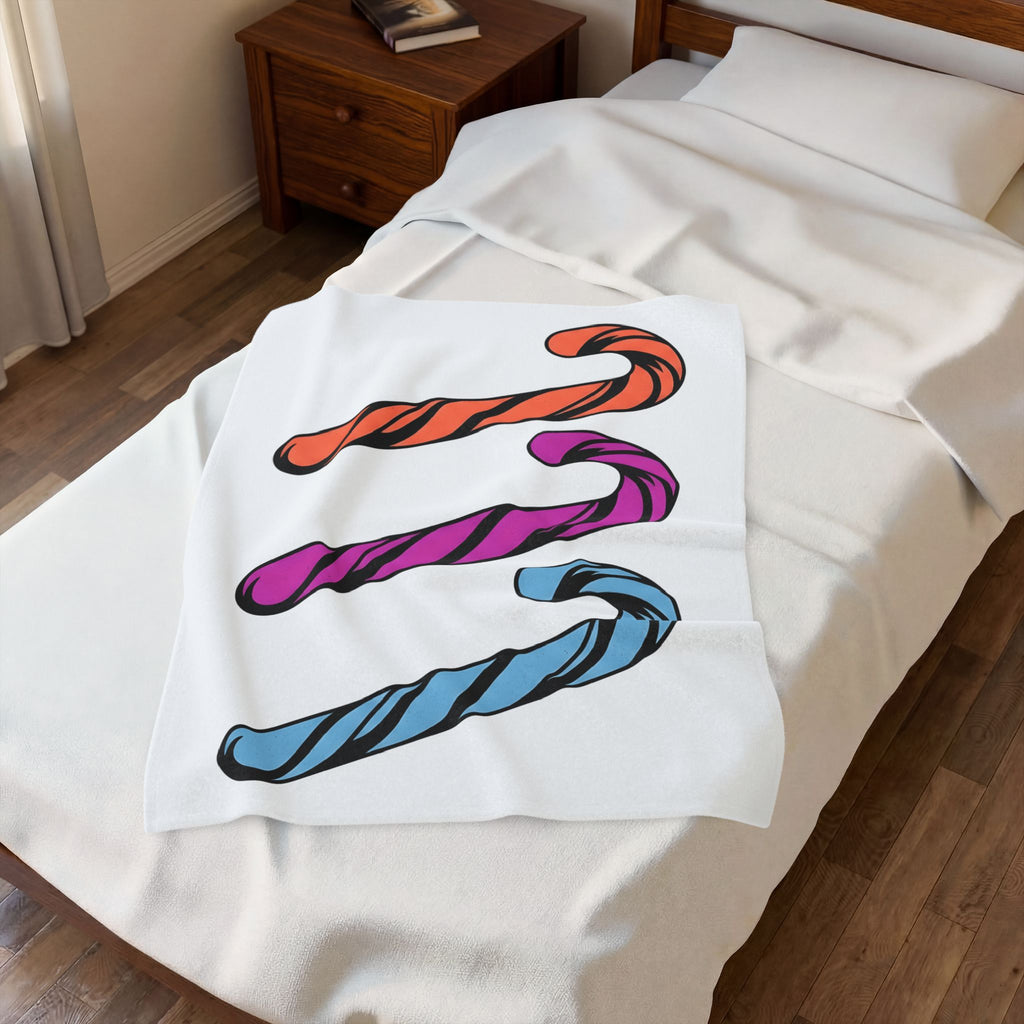 Holiday Candy Blanket Christmas Confectionery Gift Women Flat Design Blanket Candy Blanket Christmas Fan Minimalist Blanket Sweets Graphic Clean