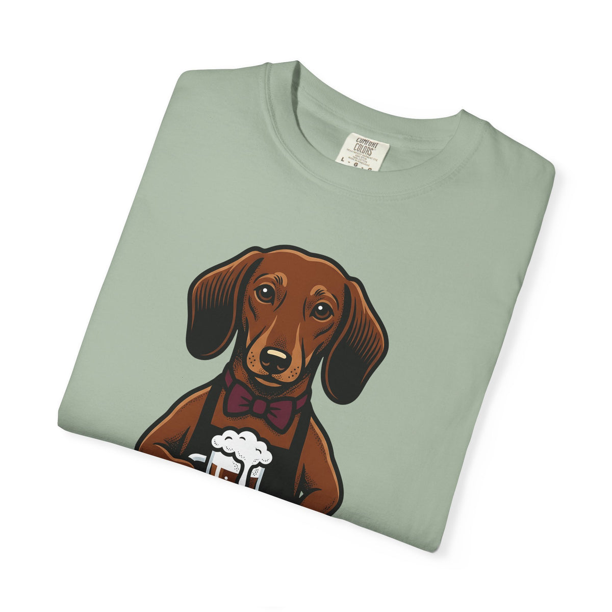 Dachshund Beer T-Shirt Dog Humor Gift Women Cartoon T-Shirt Wiener Dog T-Shirt Dog Fan Comic T-Shirt Funny Graphic Vintage Bow Tie T-Shirt