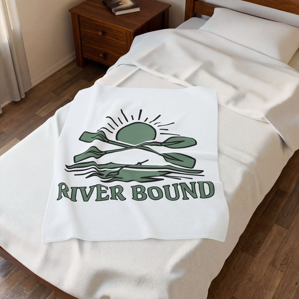 Crossed Canoe Paddles Blanket Kayaking Nature Gift Women Hand Drawn Blanket Paddles Blanket Kayaker Enthusiast Illustrated Design Outdoor Graphic