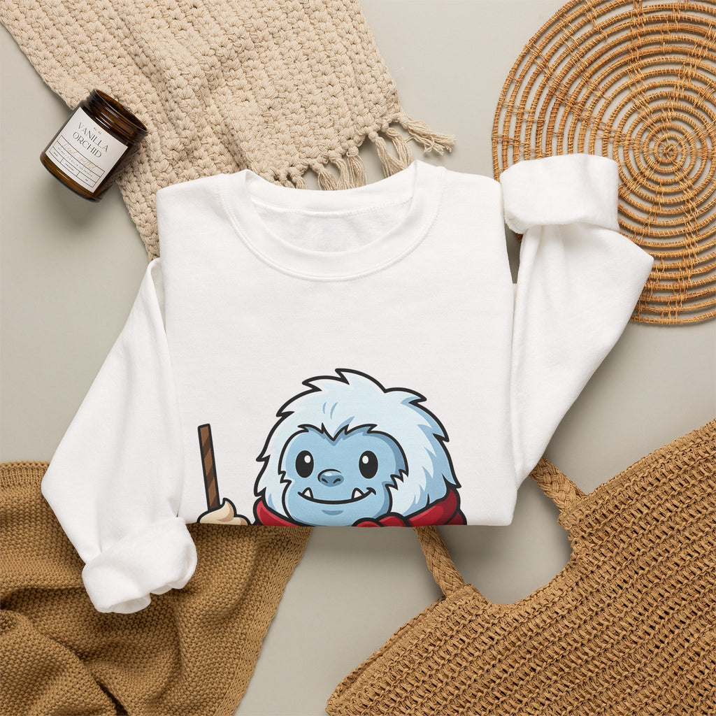 Abominable Snowman Christmas Holiday Gift Comic Yeti Xmas Fan Cartoon Holiday Chibi Sweatshirt