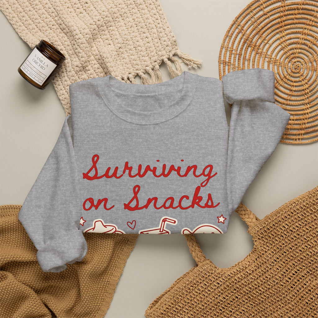 Snack Sketches Sweatshirt Moms Parenting Gift Women Fun Sweatshirt Food Illustrations Sweatshirt Motherhood Fan Cute Graphic Parenting Graphic Clean Teddy