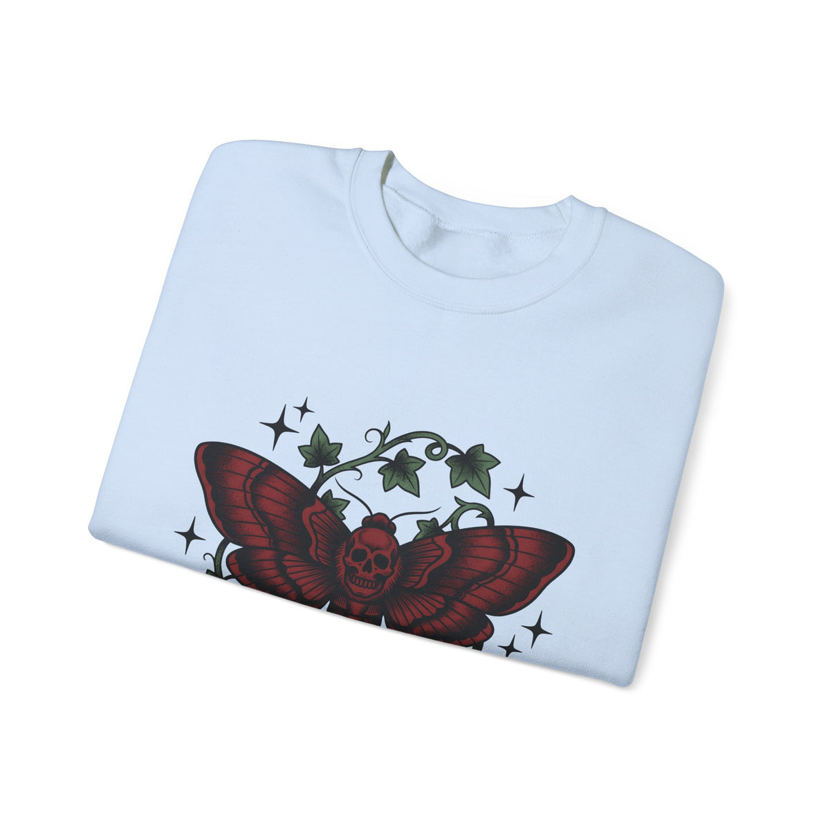 Skull Moth Sweatshirt Halloween Gothic Gift Women Tattoo Sweatshirt Deathshead Moth Sweatshirt Horror Fan Dark Art Sweatshirt Gothic Graphic Vintage Ivy Sweatshirt