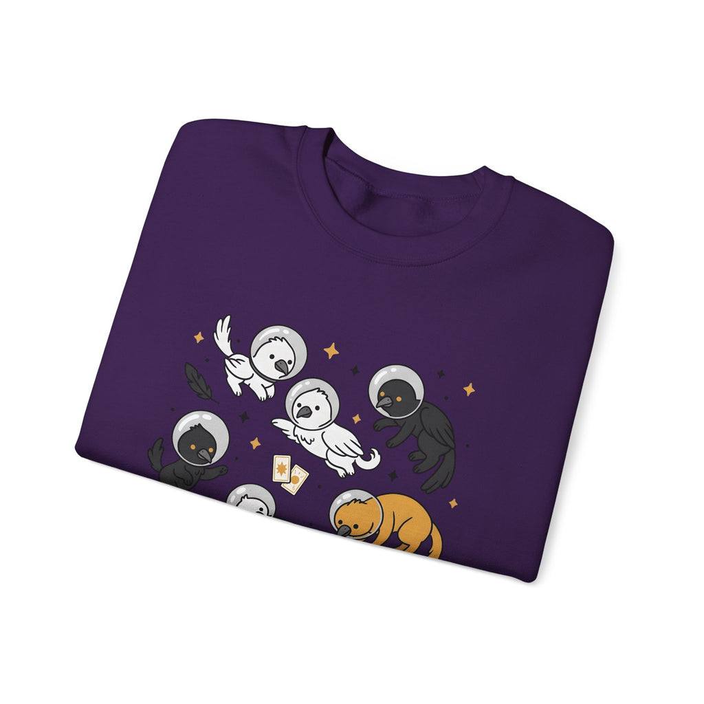 Cosmic Creature Mix Sweatshirt Funny Random Designs Beasts Gift Women Adorable Sweatshirt Monster Sweatshirt Humor Fan Cartoon Sweatshirt Creature Graphic