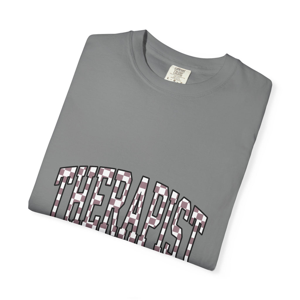 Therapist Phrase T-Shirt Therapist Self Care Gift Women Pop Art T-Shirt Counselor T-Shirt Mental Health Professional Enthusiast Retro T-Shirt