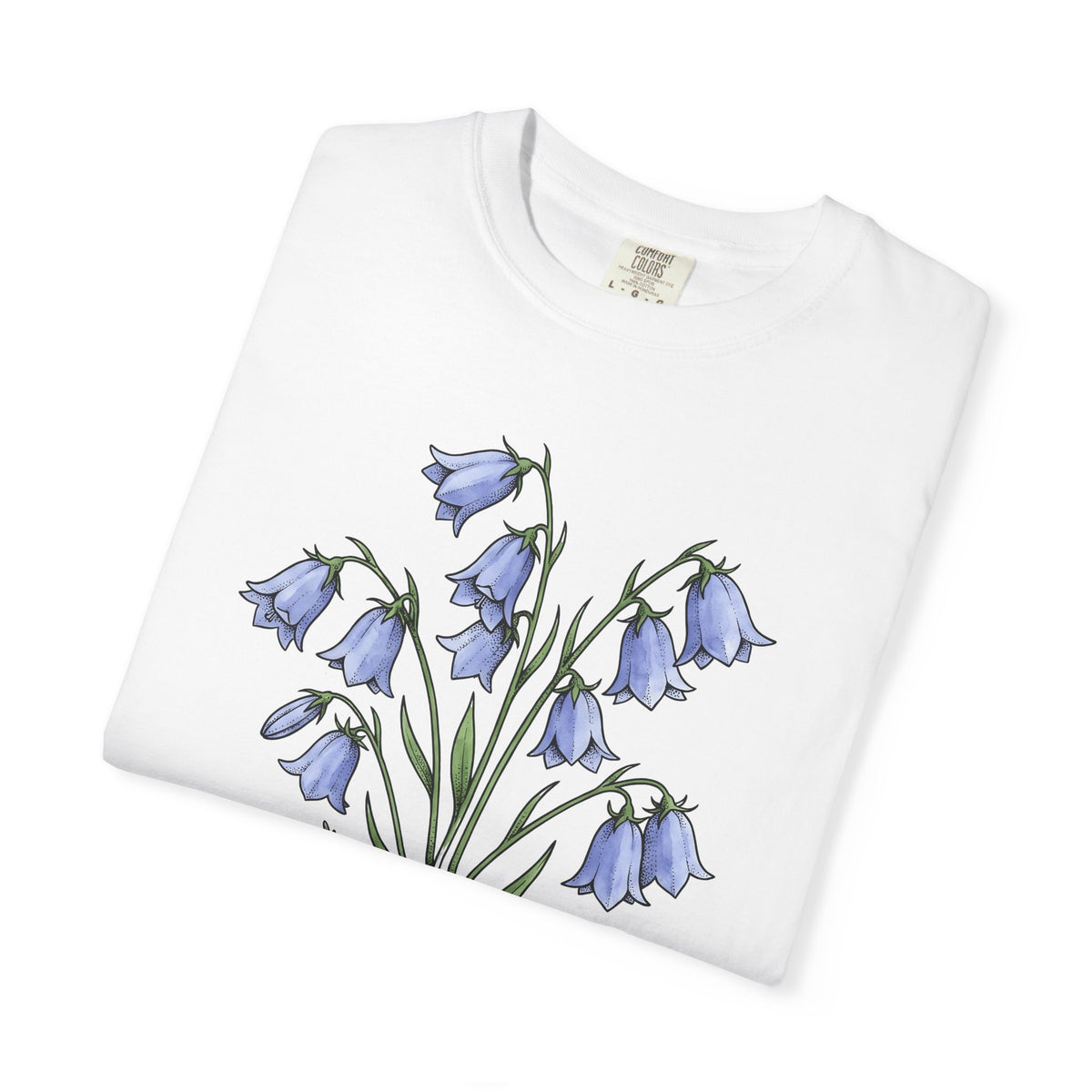 Bluebell Flower T-Shirt Boho Chic Floral Gift Women Botanical T-Shirt Harebell T-Shirt Bohemian Enthusiast Botanical T-Shirt Floral Graphic Vintage