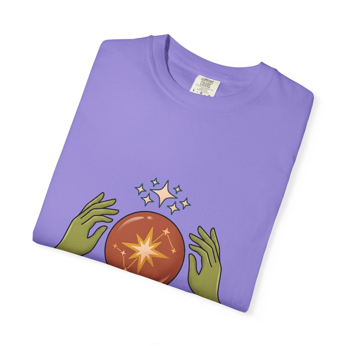 Crystal Ball T-Shirt Boho Chic Astrology Gift Women Mystical T-Shirt Oracle Glass T-Shirt Bohemian Enthusiast Esoteric Graphic Astrology