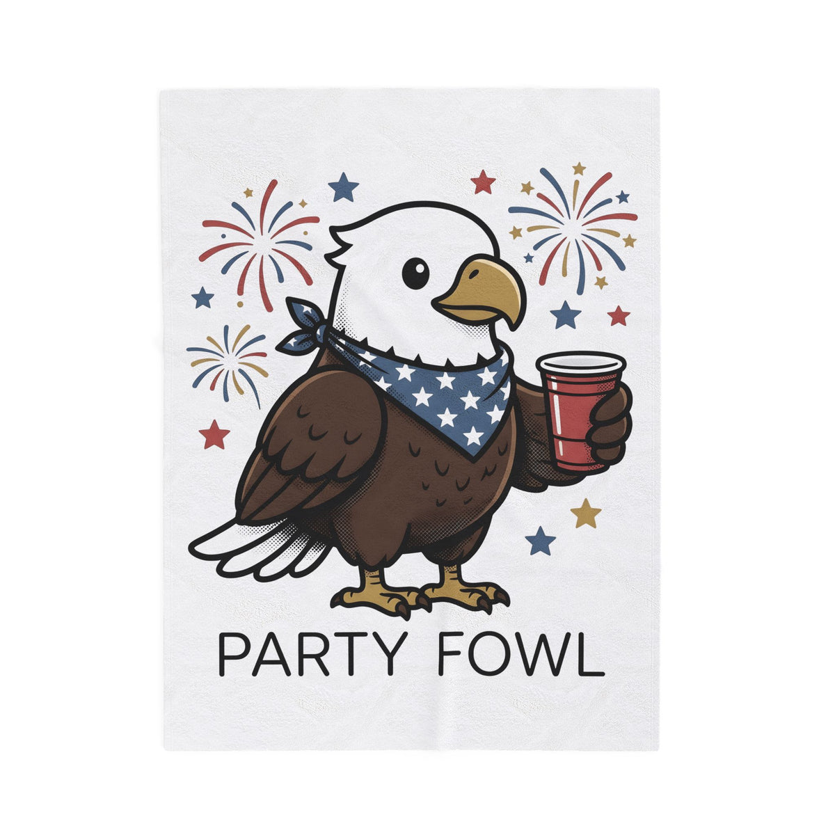 Bald Eagle Blanket 4th Of July Usa Gift Women Comic Blanket Eagle Blanket Independence Day Fan Cartoon Blanket American Graphic Vintage Fireworks