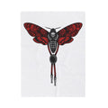 Moth Skull Blanket Cowgirl Cowboy Gift Women Traditional Blanket Insect Blanket Rodeo Fan Classic Blanket Cowboy Graphic Retro Bolo Tie Blanket