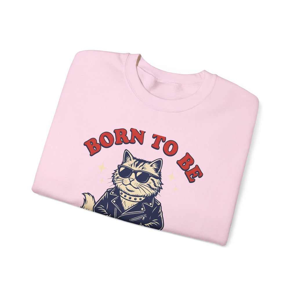 Stylish Cat Sweatshirt Cat Fun Gift Women Sketch Sweatshirt Kitty Sweatshirt Cat Fan Feline Sweatshirt Humorous Graphic Line Art Glasses Sweatshirt