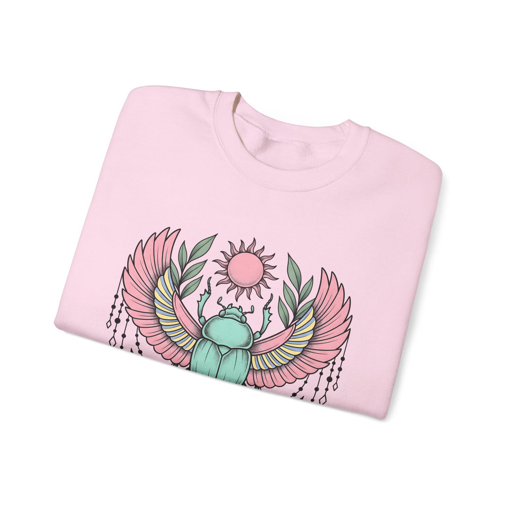 Scarab Bug Boho Chic Metaphysical Gift Tribal Beetle Bohemian Enthusiast Primitive Spiritual Sweatshirt