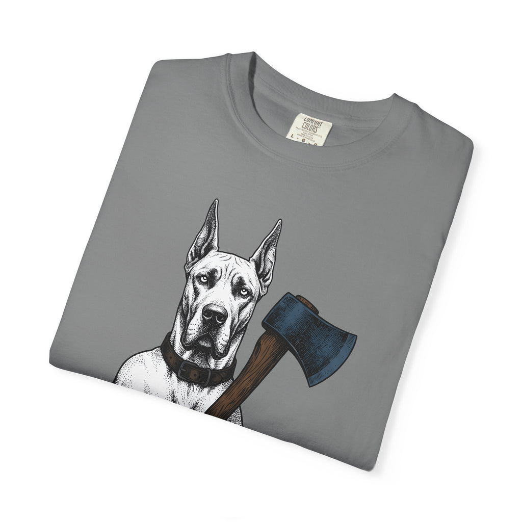 Dane Dog T-Shirt Dog Funny Gift Women Retro T-Shirt Great Dane T-Shirt Dog Fan Hound T-Shirt Humor Graphic Sketch Hatchet T-Shirt