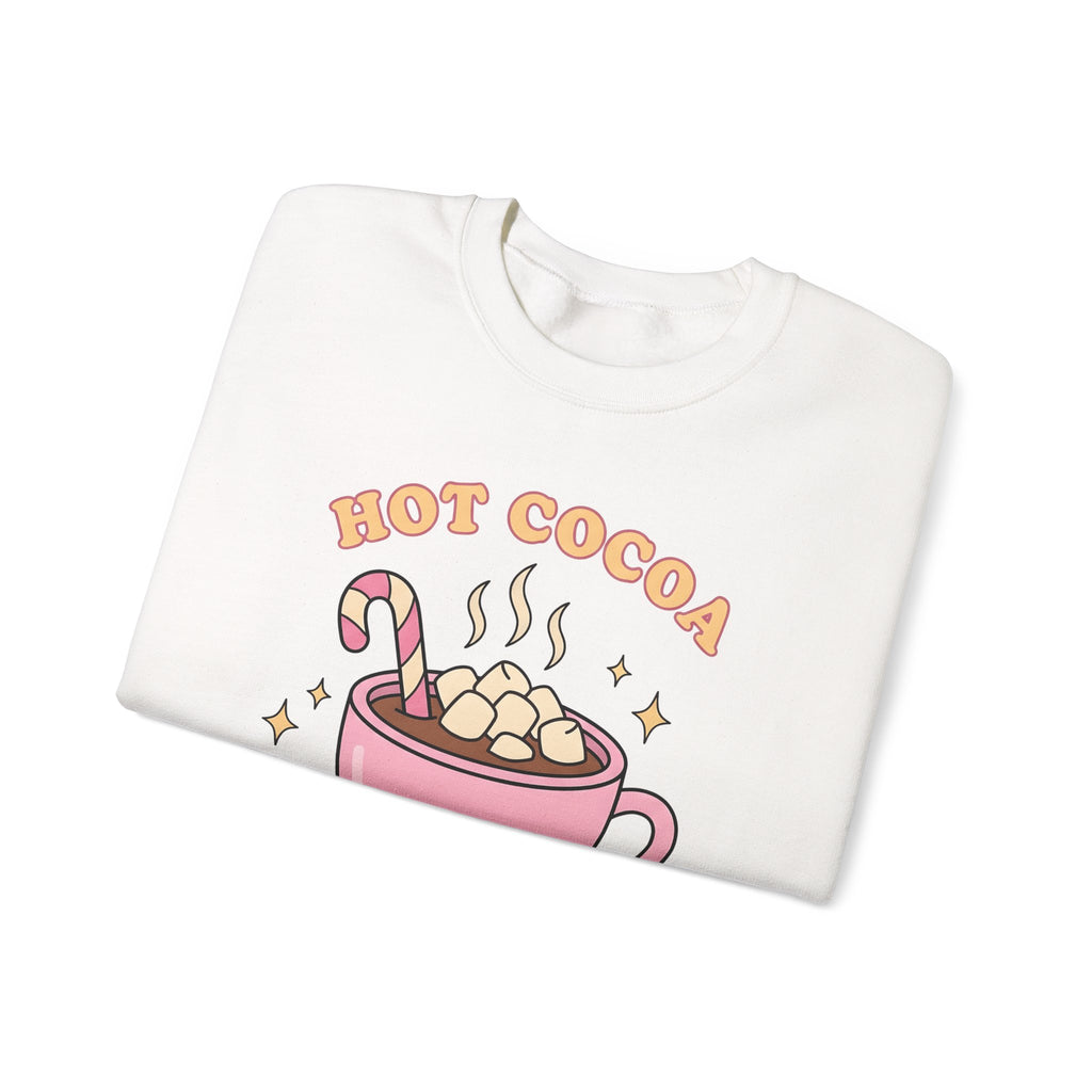 Hot Chocolate Cup Cocoa Winter Gift Line Mug Chocolate Fan Drawing Nostalgic White Marshmallows Sweatshirt