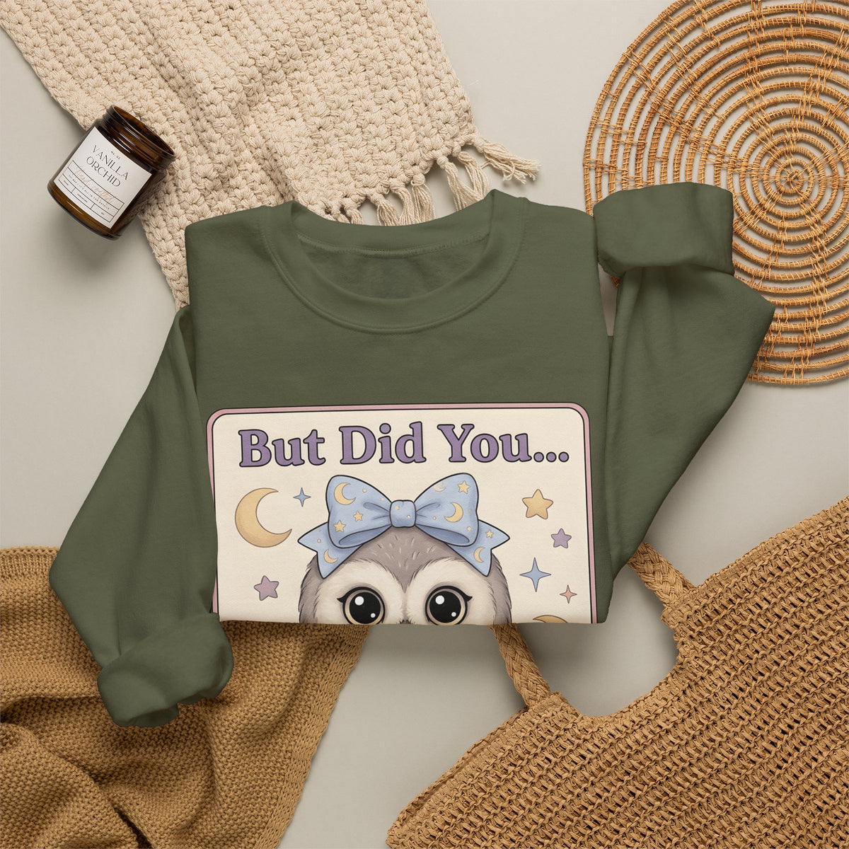 Owl Bow Sweatshirt Teachers School Gift Women Kawaii Sweatshirt Owl Sweatshirt Educator Enthusiast Cute Sweatshirt Classroom Graphic Pastel Laptop Sweatshirt