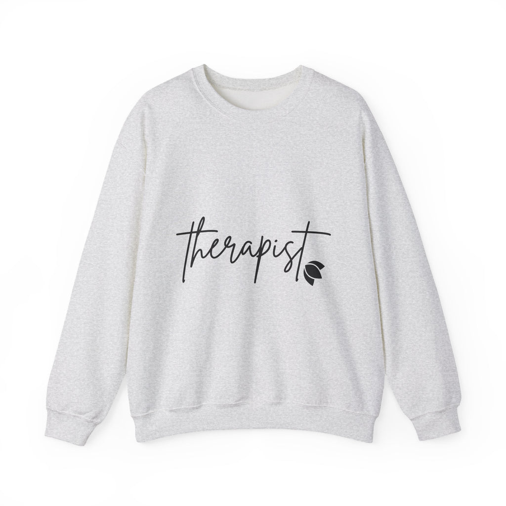 Therapist Word Art Sweatshirt Therapist Wellness Gift Women Minimalist Sweatshirt Counseling Typography Sweatshirt Mental Health Enthusiast Simple Sweatshirt
