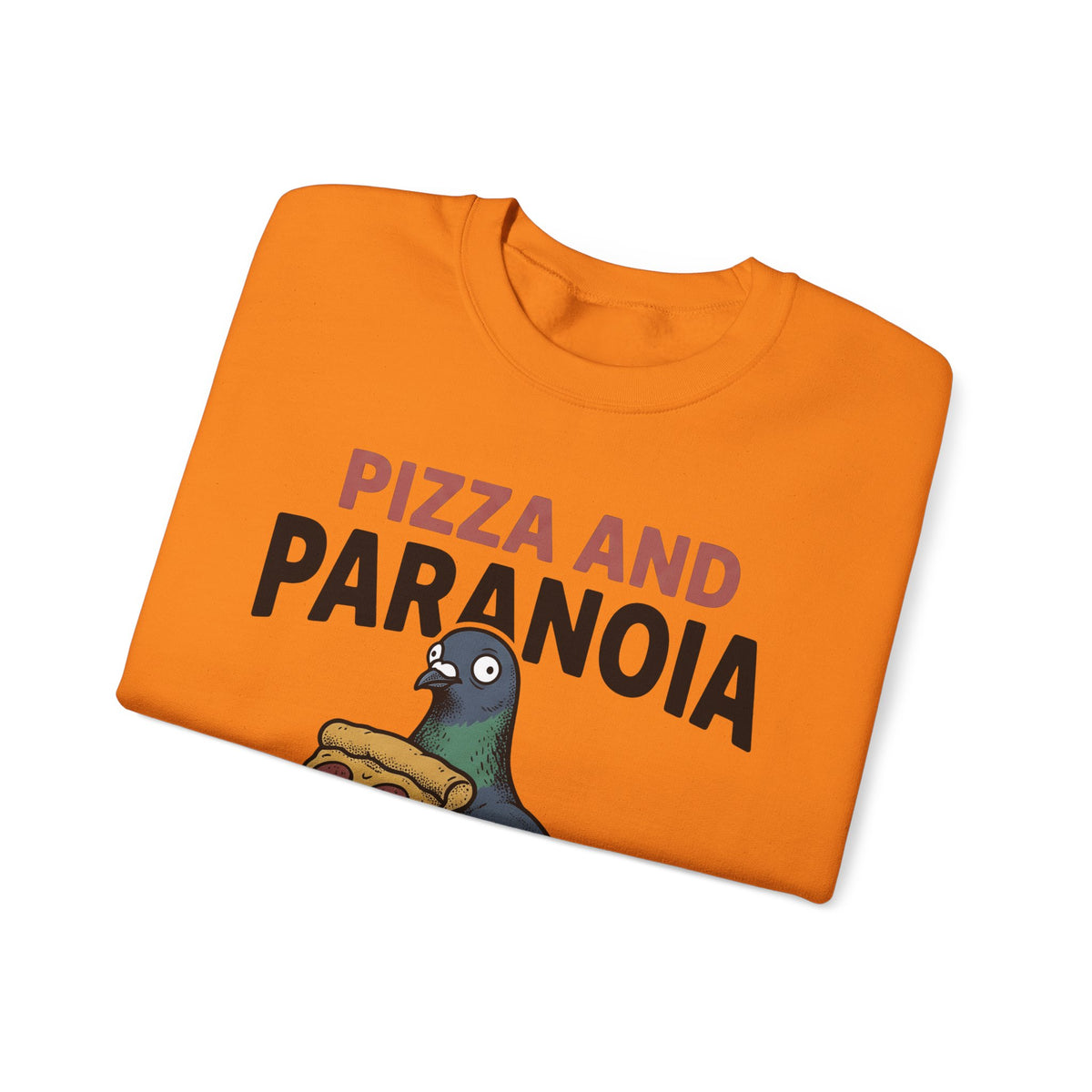 Bird Pizza Sweatshirt Funny Wildlife Gift Women Animated Sweatshirt Pizza Sweatshirt Humor Fan Cartoon Sweatshirt Animal Graphic Retro Meal Sweatshirt