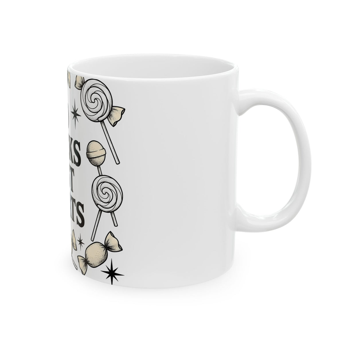 Sugar Lollipops Mug Halloween Treats Gift Women Rustic Mug Lollipops Mug Spooky Fan Country Mug Sweets Graphic Classic Twinkles