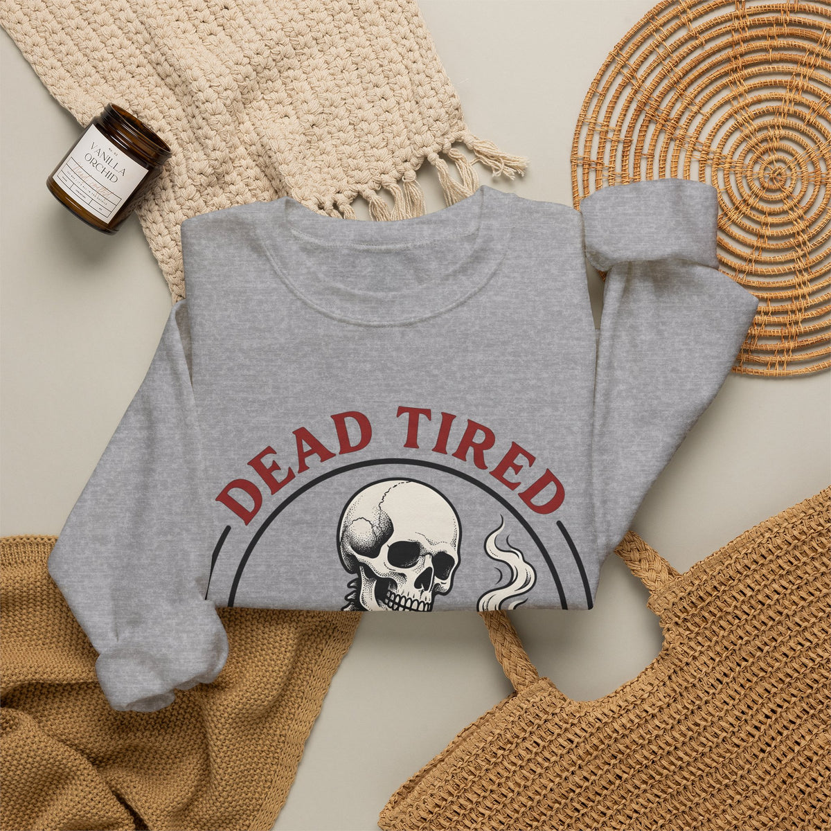 Skeleton Coffee Halloween Coffee Gift Tattoo Skull Coffee Horror Fan Traditional Caffeine Vintage Sweatshirt