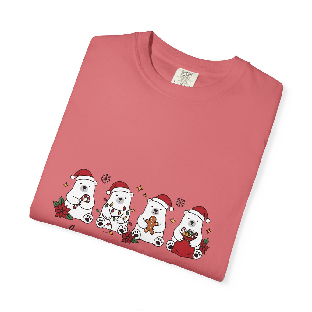 Polar Bear Pack Christmas Fauna Gift Playful Ursidae Xmas Fan Arctic Animal Wildlife Festive T-Shirt