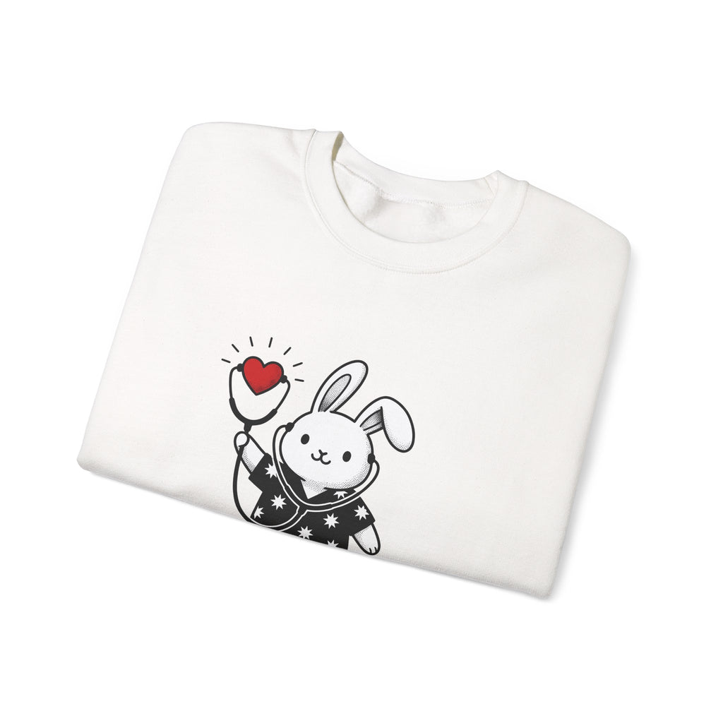 Rabbit Doctor Sweatshirt Nurses Pet Gift Women Kawaii Sweatshirt Bunny Doctor Sweatshirt