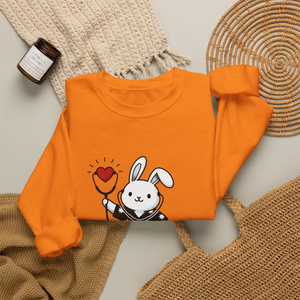Rabbit Doctor Sweatshirt Nurses Pet Gift Women Kawaii Sweatshirt Bunny Doctor Sweatshirt