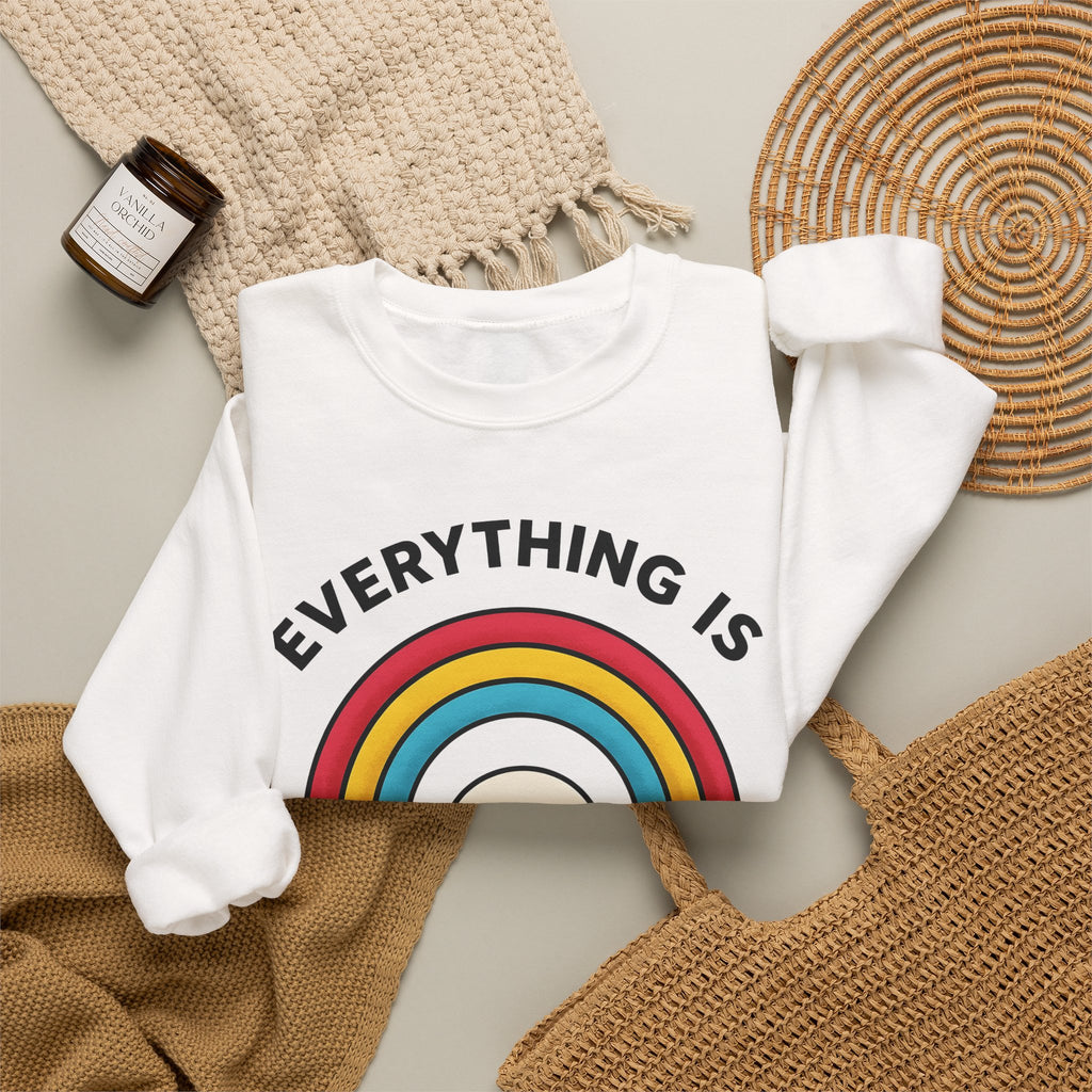 Rainbow Cloud Sweatshirt Funny Sarcasm Gift Women Bold Graphic Sweatshirt Colorful Sweatshirt Humor Fan Graphic Design Sarcastic Graphic Retro Humor Sweatshirt