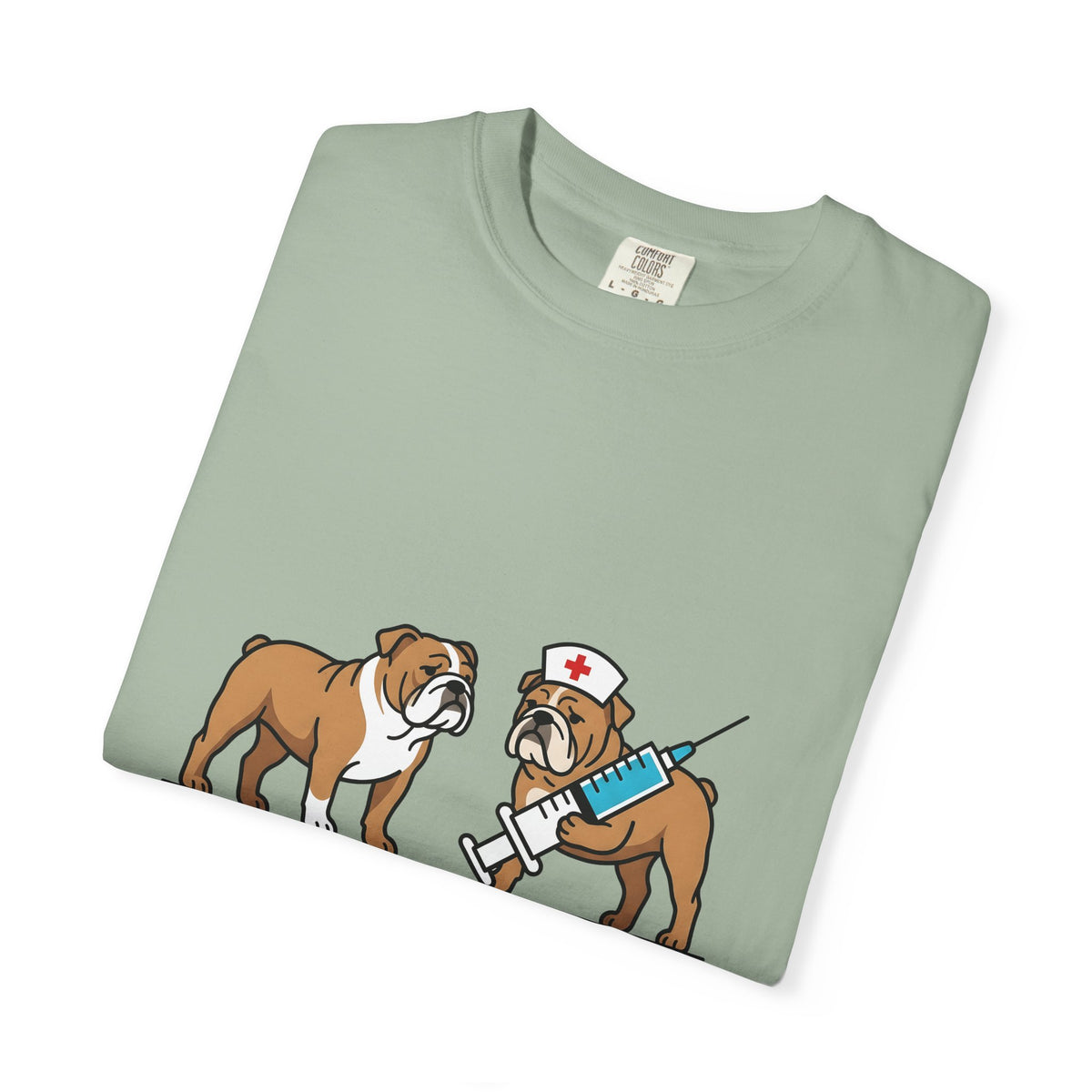 Bulldog Nurse T-Shirt Nurses Animal Gift Women Graphic T-Shirt Bulldog T-Shirt Nurse Enthusiast Bulldog Graphic T-Shirt Creature Illustration
