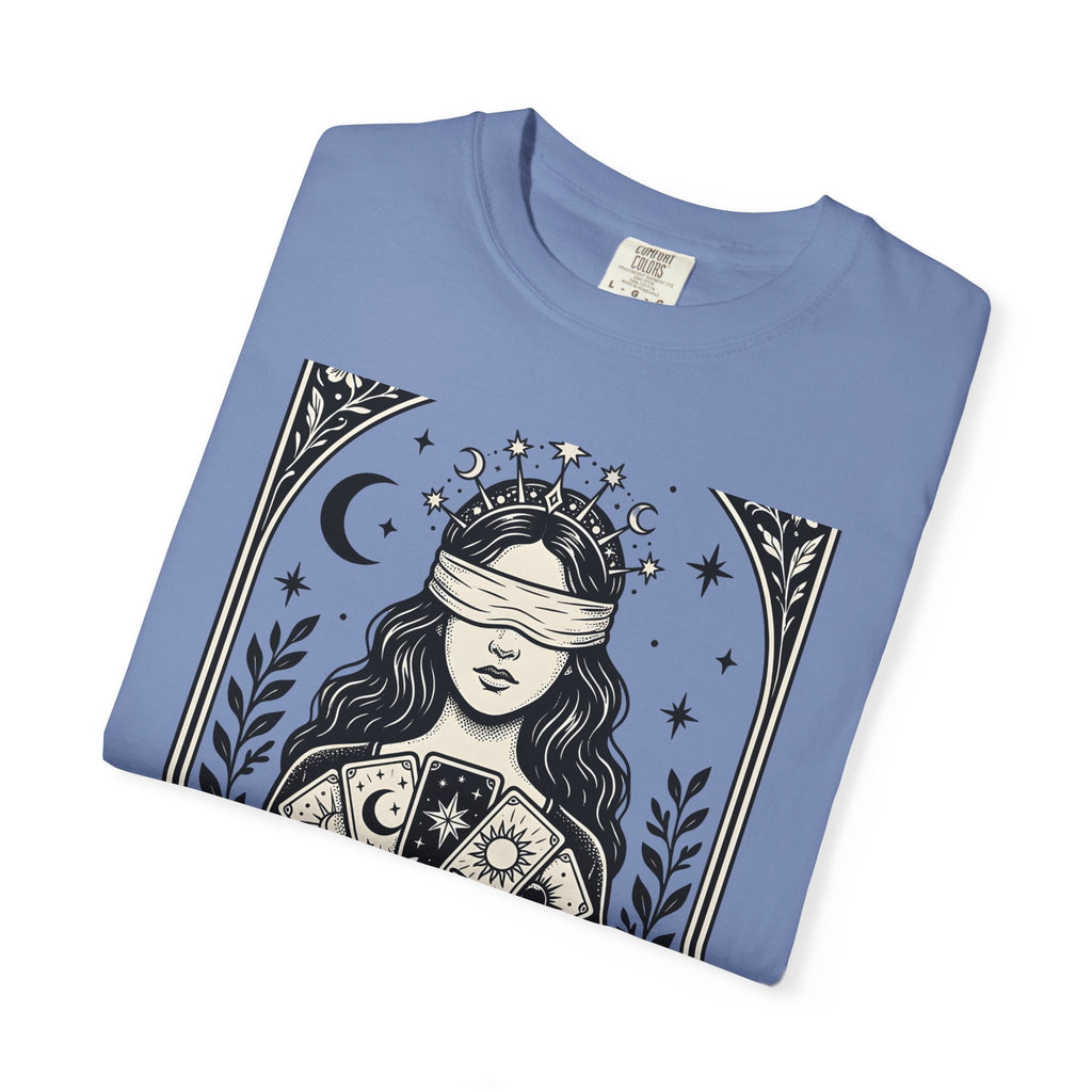 Tarot Card Reader T-Shirt Boho Chic Spiritual Gift Women Mystical T-Shirt Fortune Teller T-Shirt Bohemian Enthusiast Esoteric Graphic Spiritual