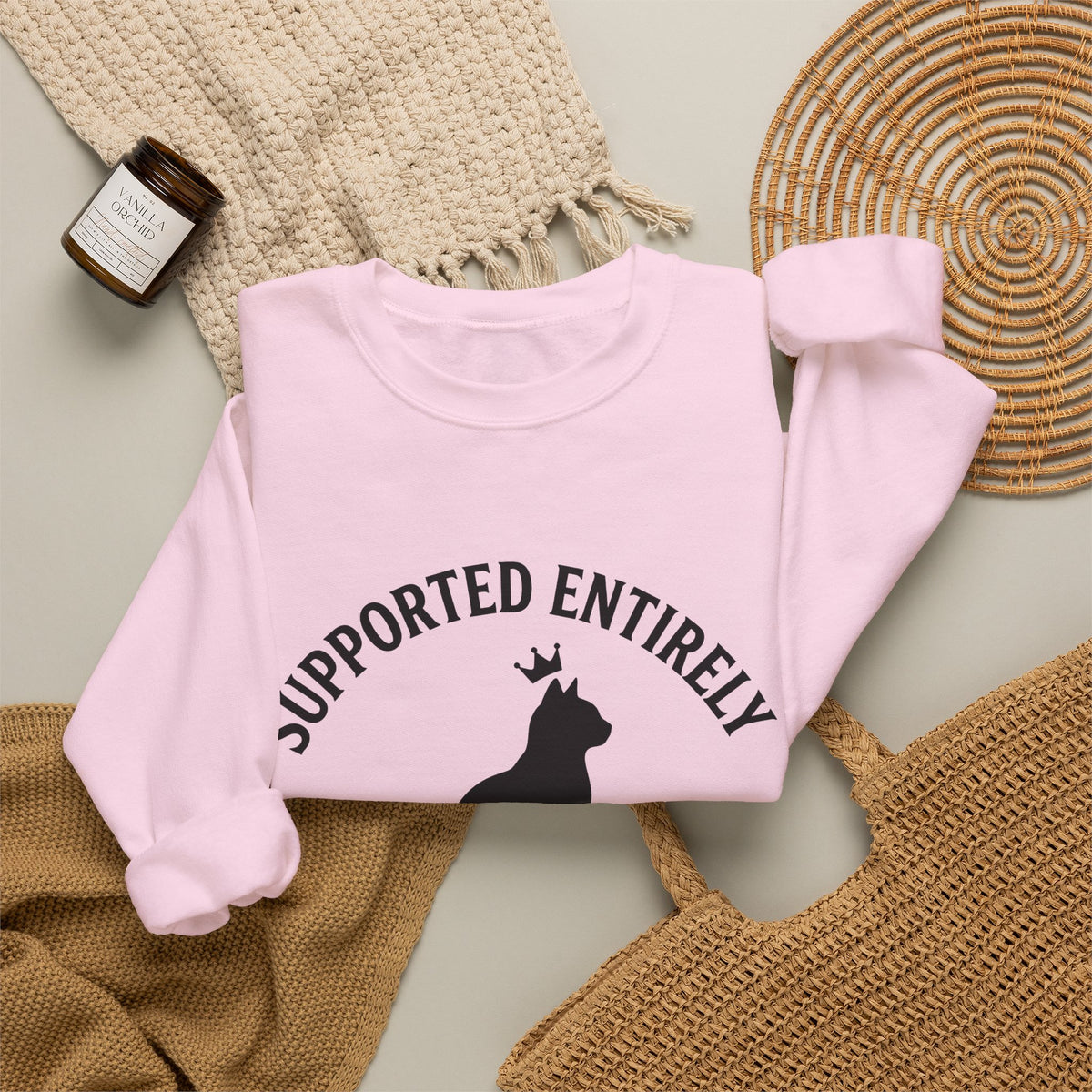 Cat Outline Sweatshirt Cat Animal Gift Women Simple Sweatshirt Kitten Sweatshirt Cat Fan Feline Sweatshirt Creature Graphic Retro Tiara Sweatshirt