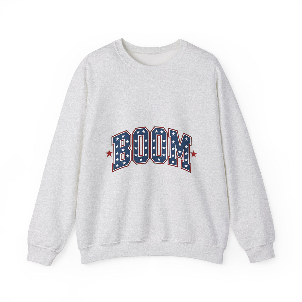 Star Pattern Text Sweatshirt 4th Of July Patriotic Gift Women Bold Sweatshirt Typography Sweatshirt Independence Fan Vintage Sweatshirt American Graphic Retro