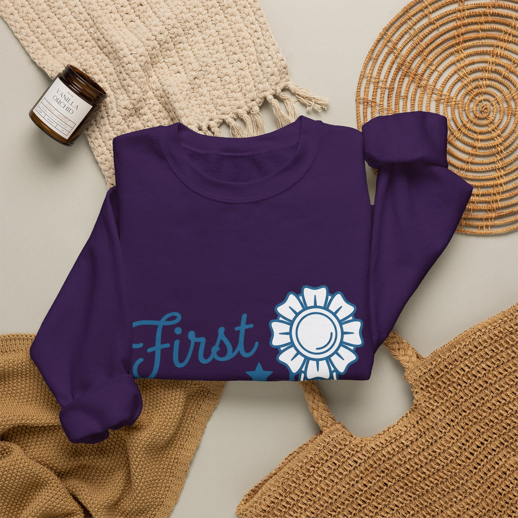 Prize Ribbon Cowgirl Cowboy Gear Gift Cute Rosette Rodeo Fan Western Cowboy Vintage Spark Sweatshirt