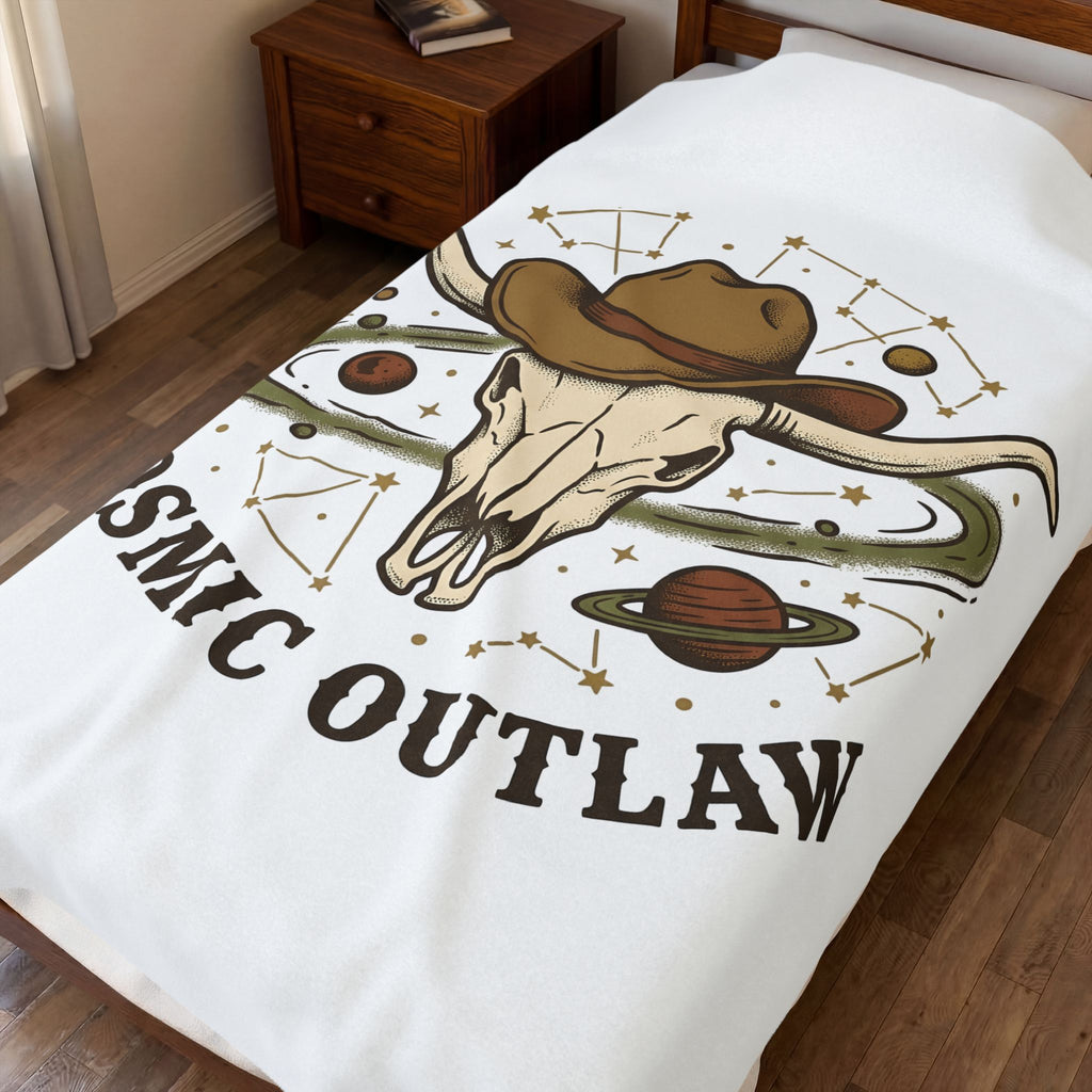Longhorn Skull Hat Blanket Cowgirl Western Gift Women Vintage Blanket Skullcap Blanket Rodeo Fan Retro Blanket Design Retro Planets Blanket