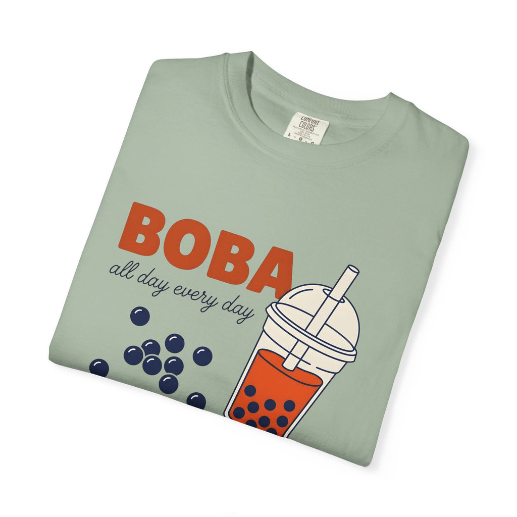 Tapioca Tea T-Shirt Boba Dessert Gift Women Hand Drawn T-Shirt Bubble Tea T-Shirt Boba Fan Hand Drawn T-Shirt Sweet Graphic Line Art Carp T-Shirt